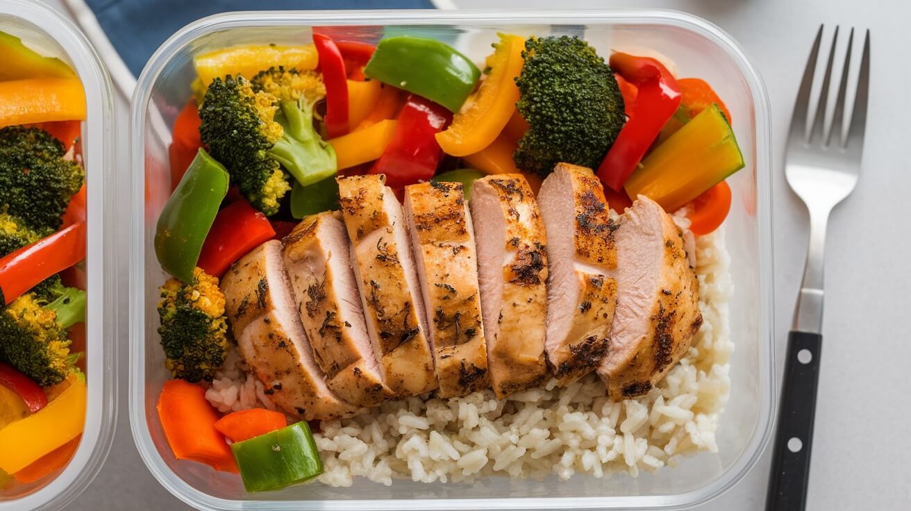 Healthy Chicken and Rice Meal Prep Bowls