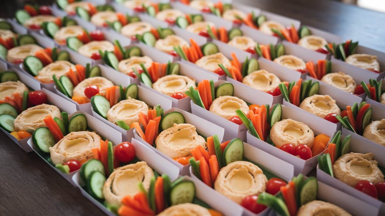 Veggie and Hummus Snack Boxes